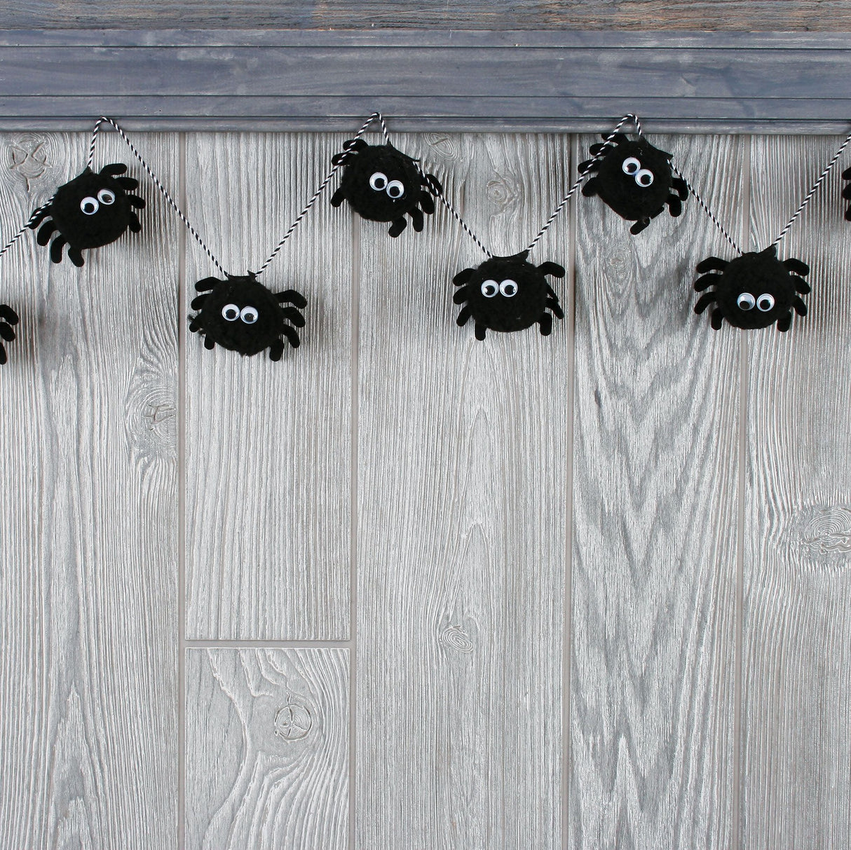 Fun Halloween garland for decorating. One is ghosts, one is pumpkins and one is spiders.