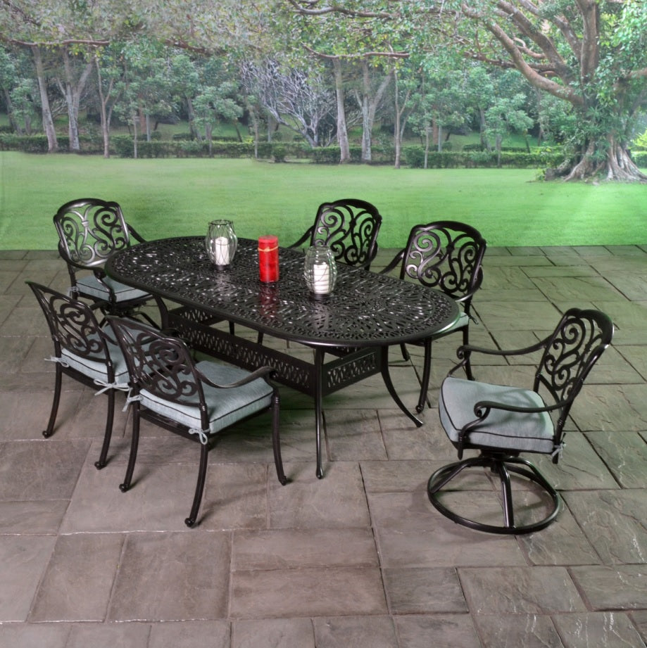 Shoreline Cast Aluminum Cushioned Patio Dining Sets