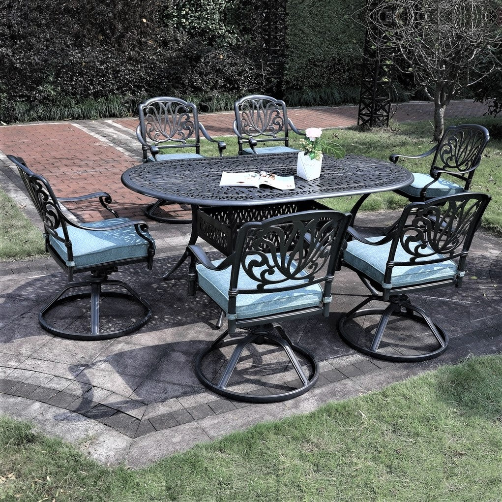 Shoreline Cast Aluminum Cushioned Patio Dining Sets