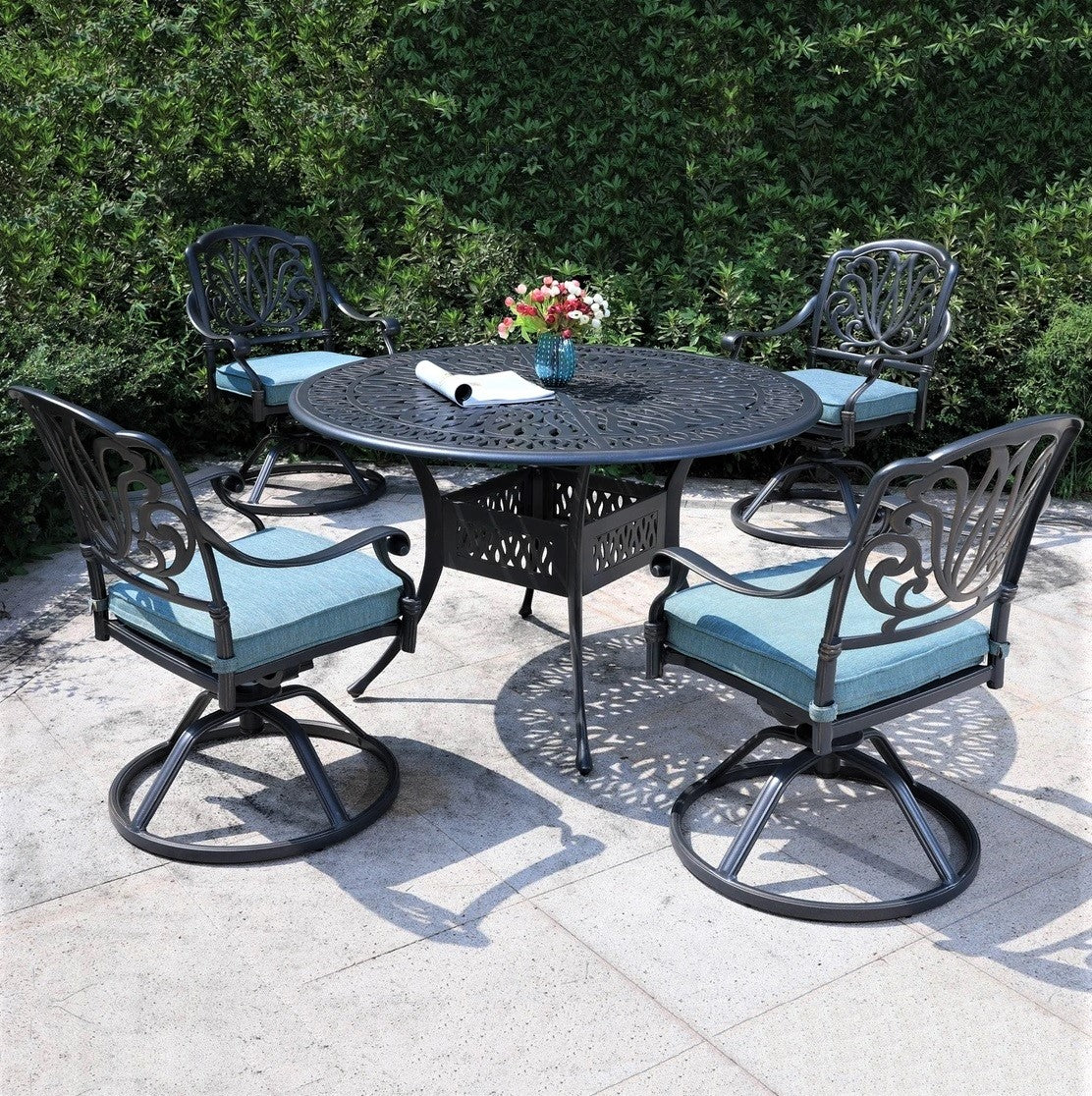 Shoreline Cast Aluminum Cushioned Patio Dining Sets