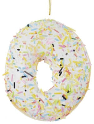 3.9" Frosted Donut Ornament