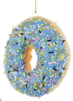 3.9" Frosted Donut Ornament
