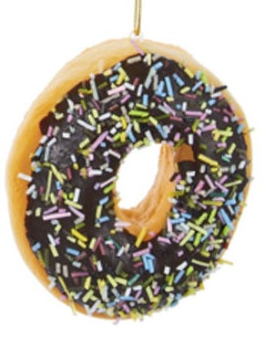 3.9" Frosted Donut Ornament
