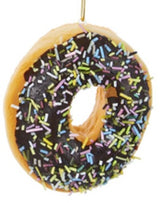 3.9" Frosted Donut Ornament
