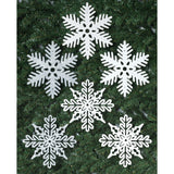 11" Plastic Glitter Snowflake Ornament