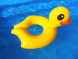 Inner tube for kids shaped like a duck.