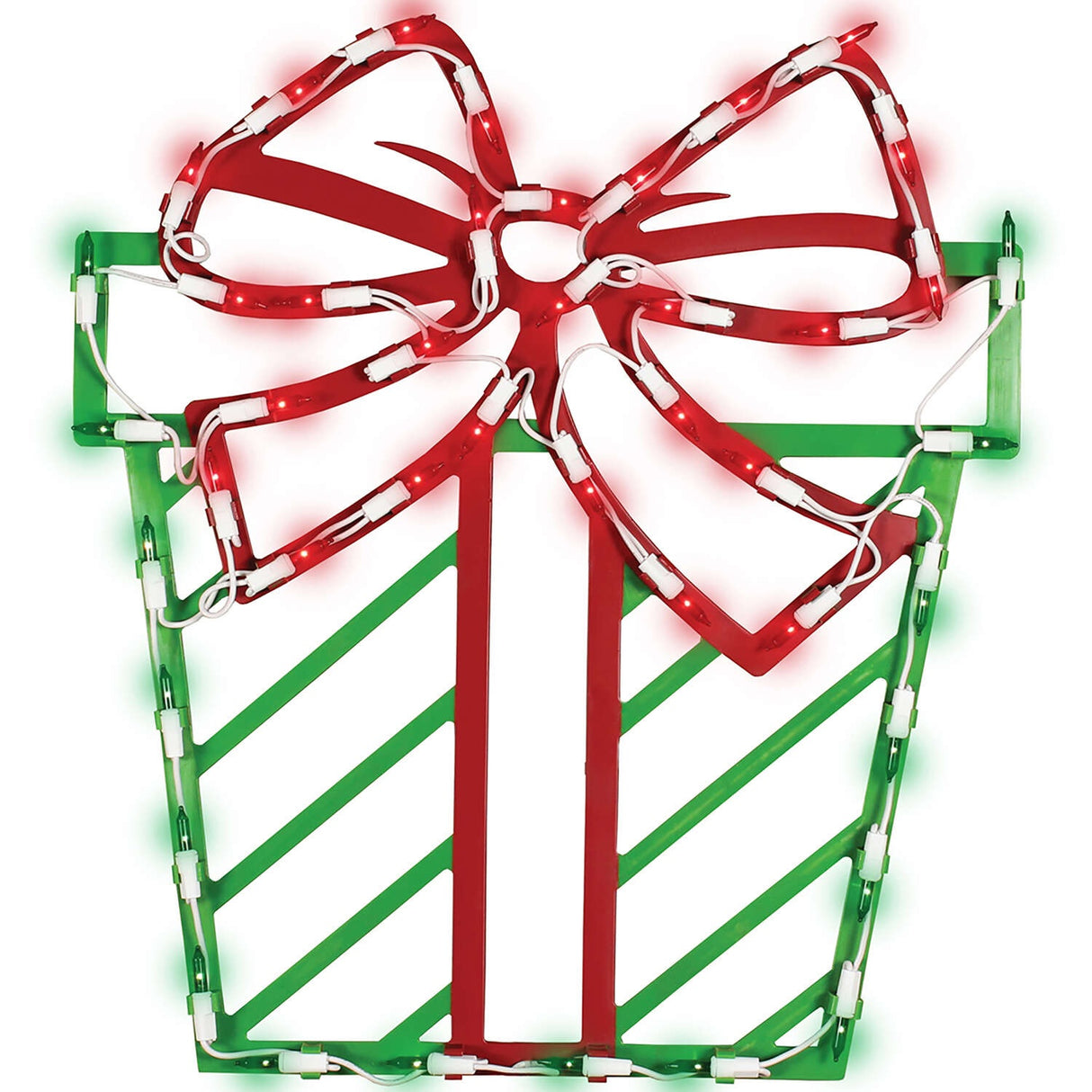 Illuminated Present Window Silhouette