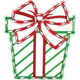 Illuminated Present Window Silhouette