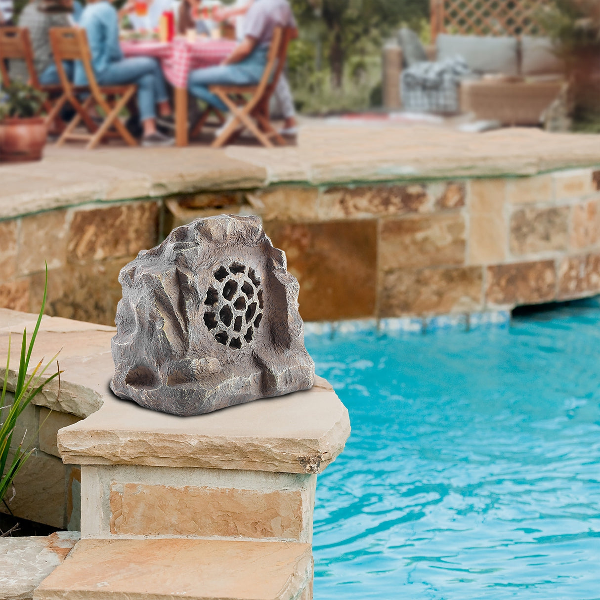 Solar Powered Bluetooth Enabled Waterproof Rock Speaker