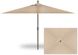 6.5' x 10' Rectangular Market Bronze Frame Cream Canopy Umbrella