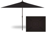 6.5' x 10' Rectangular Market Black Frame Black Canopy Umbrella