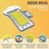 Swimline Inflatable Beer Mug Pool Float with Ice Chest