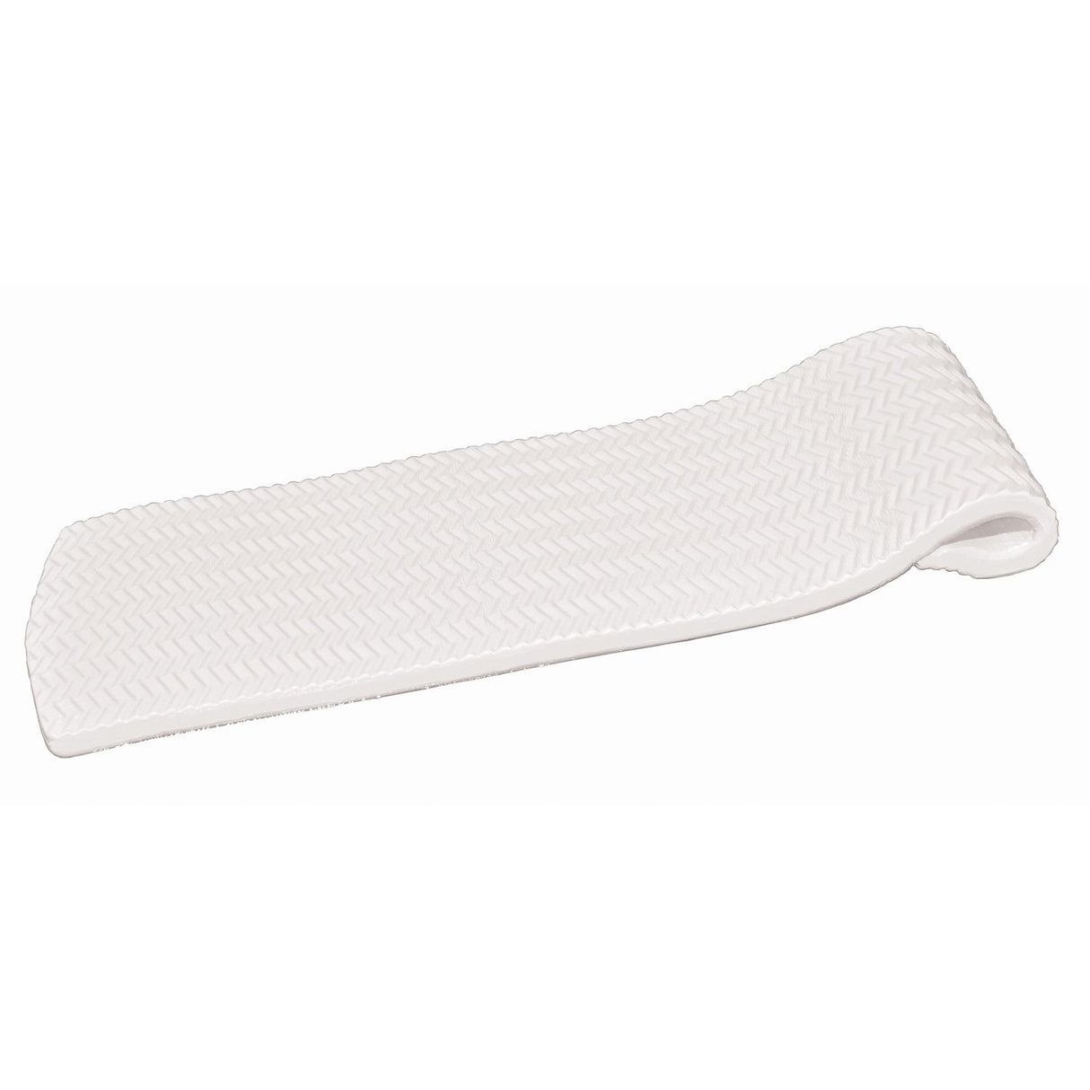 White vinyl foam pool mattress float.