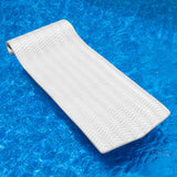 White vinyl foam pool mattress float.