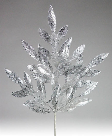 23.5" Silver Bay Leaf Spray