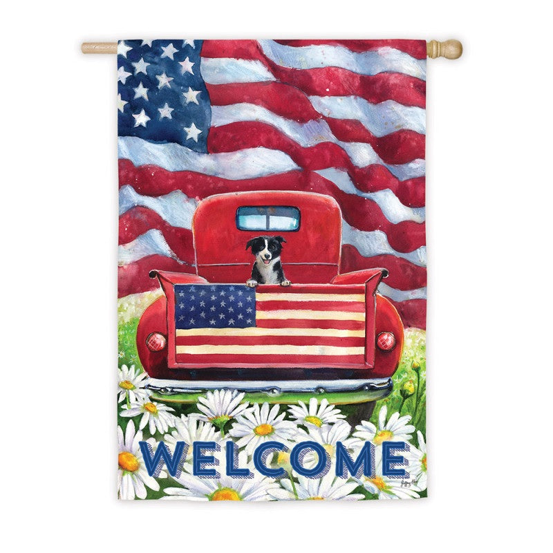 Patriotic Passenger Suede House Flag