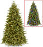Artificial tree with dual lights. Lights change from warm white to multi-colored.