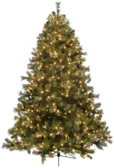 Artificial tree pre-lit with clear lights.