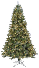 Artificial tree pre-lit with clear lights.