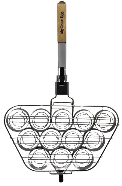 Big Green Egg Stainless Steel Mini-Burger Slider Basket with Detachable Handle