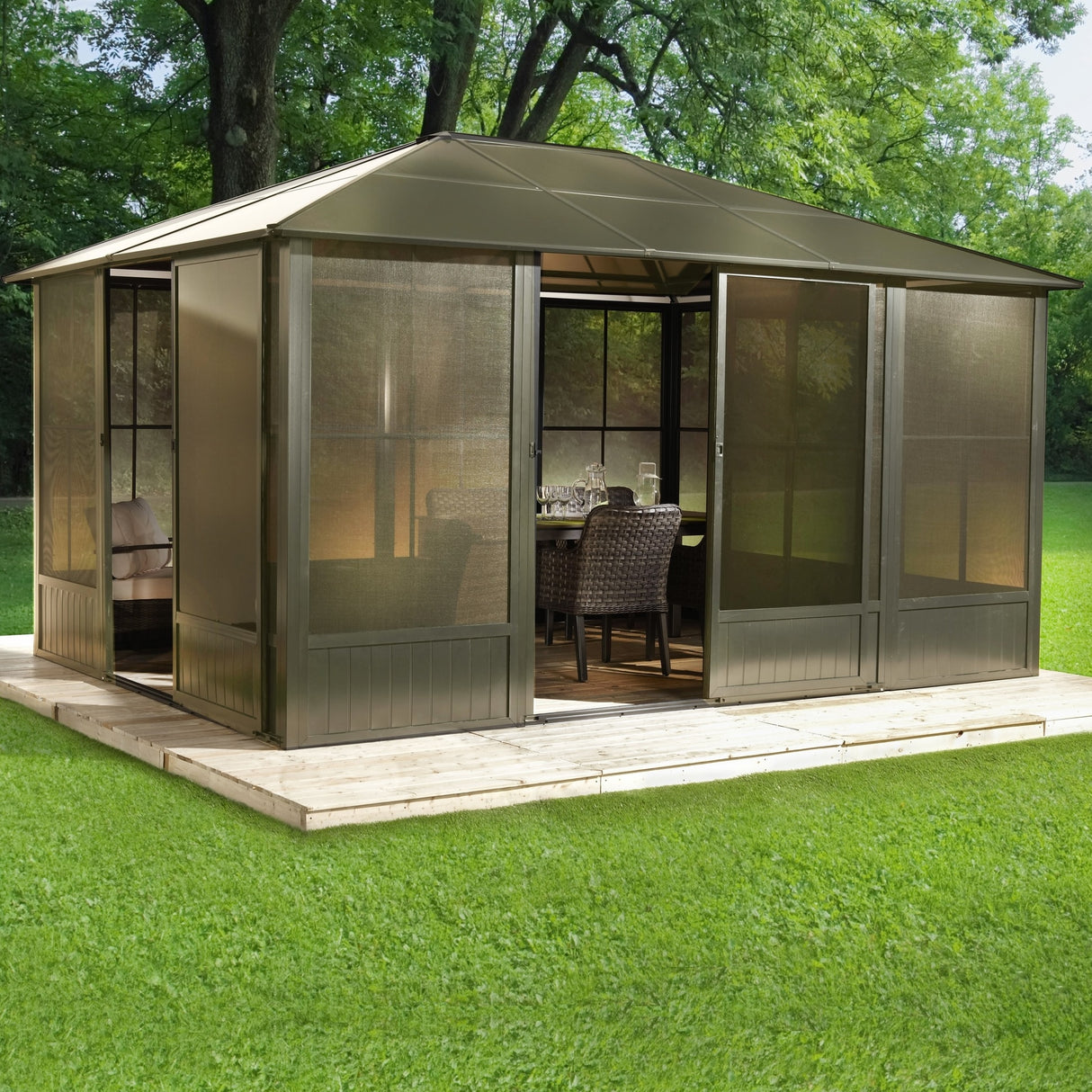 10' x 14' Ashville Hard Top Solarium by Sojag