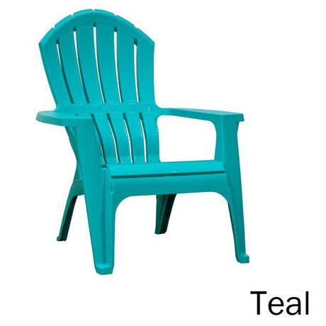 Teal colored Adirondack chair.