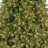 Artificial tree pre-lit with dual lights. Lights change from warm white to multi-colored.