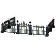 Plastic village accessory for a Lemax display. Designed to look like a black metal fence.