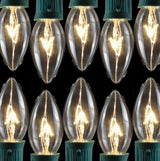 Set of 25 Transparent C9 Christmas Lights