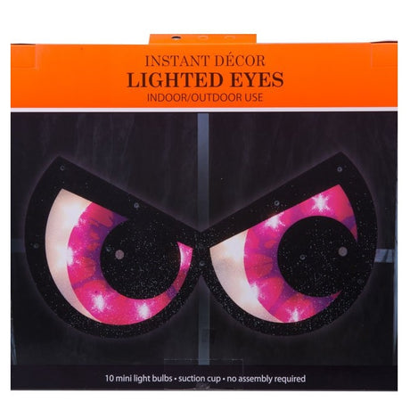 A pair of spooky light up eyes. Makes it look like a cartoon monster is looking out the window.