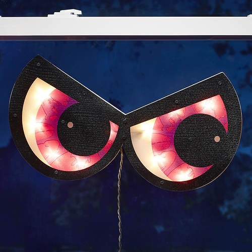 A pair of spooky light up eyes. Makes it look like a cartoon monster is looking out the window.