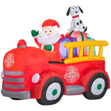 6' Airblown® Santa Fire Truck Christmas Inflatable