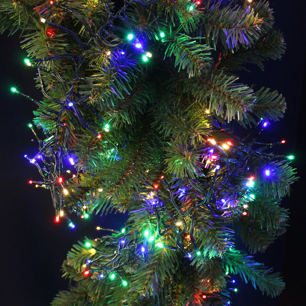 1504 LED Twinkling Cluster Rice Christmas Lights - Multi