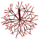 16" LED Shimmering Lighted Spheres-Red/Pure White