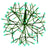 16" LED Shimmering Lighted Spheres-Green/Pure White