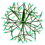 16" LED Shimmering Lighted Spheres-Green/Pure White