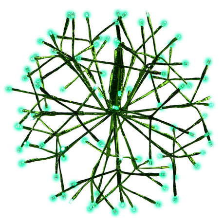16" LED Shimmering Lighted Spheres-Green/Pure White