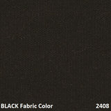 6.5' x 10' Rectangular Market Black Frame Black Canopy Umbrella