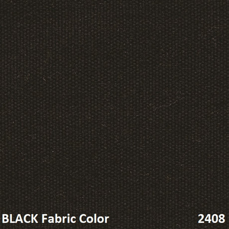 6.5' x 10' Rectangular Market Black Frame Black Canopy Umbrella