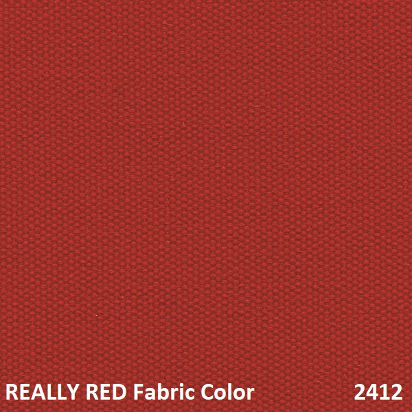 6.5' x 10' Rectangular Market Black Frame Really Red Canopy Umbrella