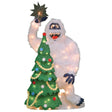 32" Lighted Soft Tinsel Bumble with Christmas Tree Sculpture
