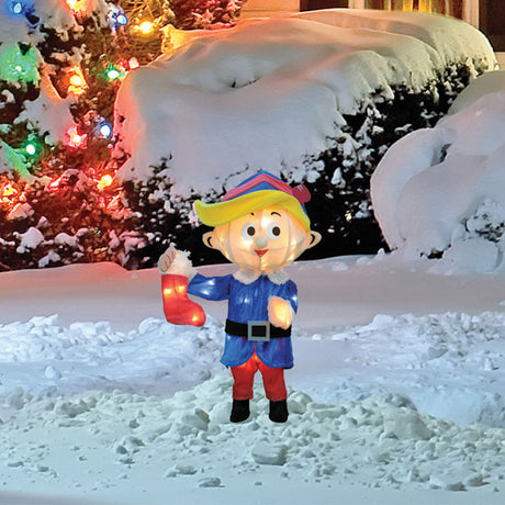 Picture of 24" 3D Lighted Soft Tinsel Hermey The Dentist Sculpture