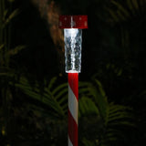 Solar-Powered Candy Cane Striped Garden Stake Lights