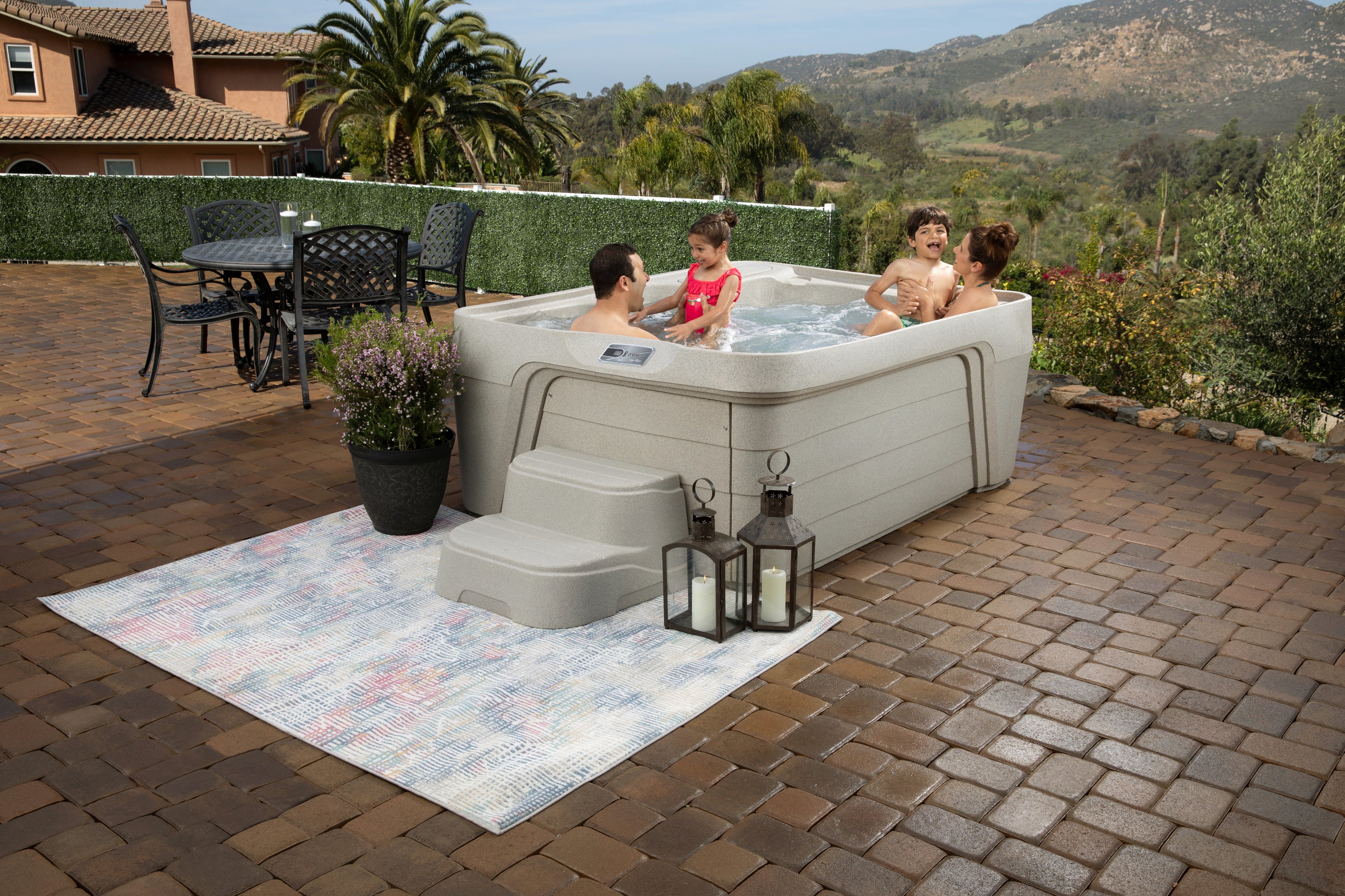 Straight Roto Molded Spa Steps | Freeflow Spa Steps | Hot Tub