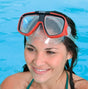 Red swimming mask.