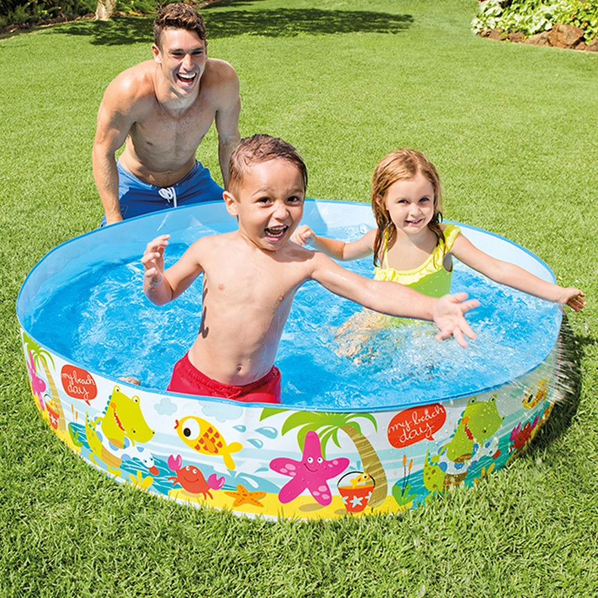 Intex Under the Palm Trees Plastic Snapset Pool | Kiddie Pools