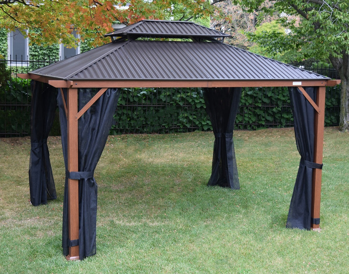 12' x 16' Cambridge Nutmeg Hard Top Gazebo
