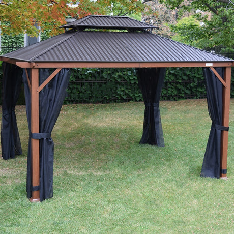 12' x 16' Cambridge Nutmeg Hard Top Gazebo