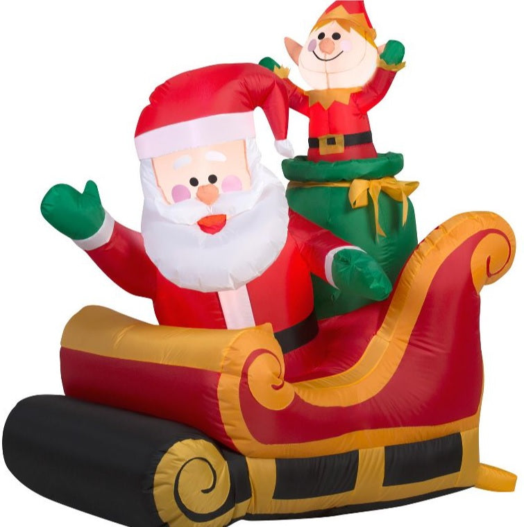 3.5' Airblown® Inflatable Santa and Sleigh by Gemmy