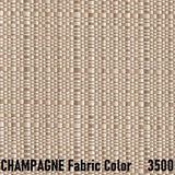 10' Square Cantilever Umbrella in a Bronze Frame with a Champagne Linen Canopy with Base